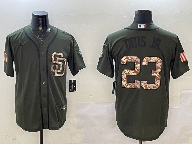 Men San Diego Padres #23 Tatis jr Green Game 2025 Nike MLB Jersey style 1->san diego padres->MLB Jersey